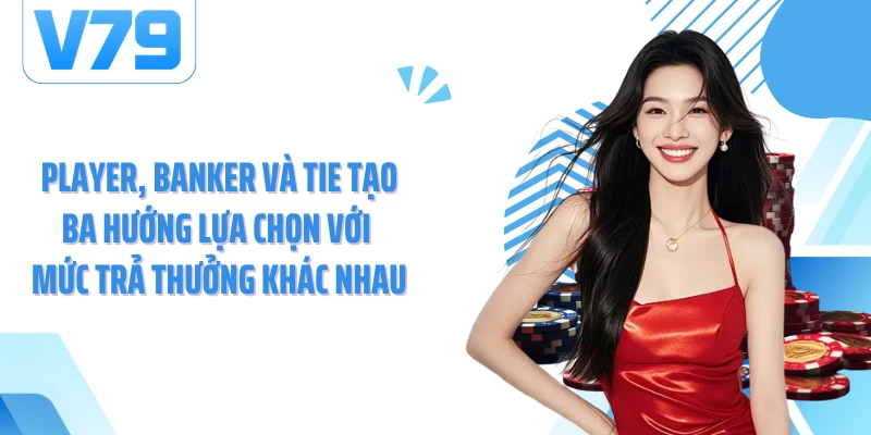 Player, Banker và Tie tạo ba hướng lựa chọn với mức trả thưởng khác nhau